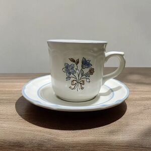 Coffee Mug TeaCup Cordella Stoneware Bluet Pattern Made in Japan Vintage 10 OZ